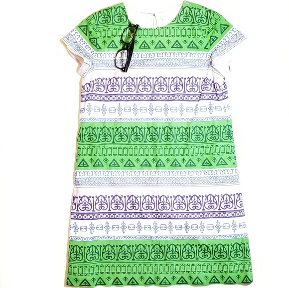 J. Crew Crewcuts Hieroglyphic Keyhole Shift Dress - Picture 2 of 8